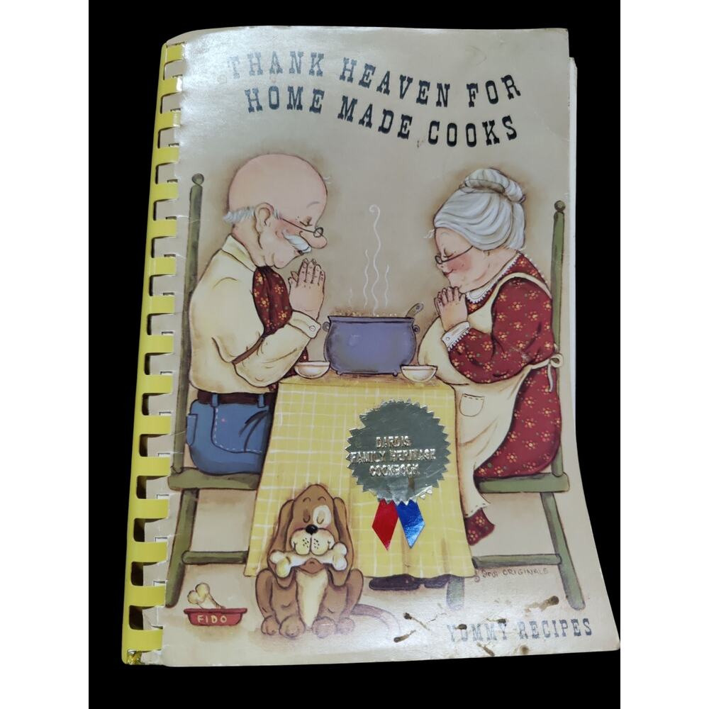 Vintage Spiral Cookbook-Thank Heaven for Home Made Cooks